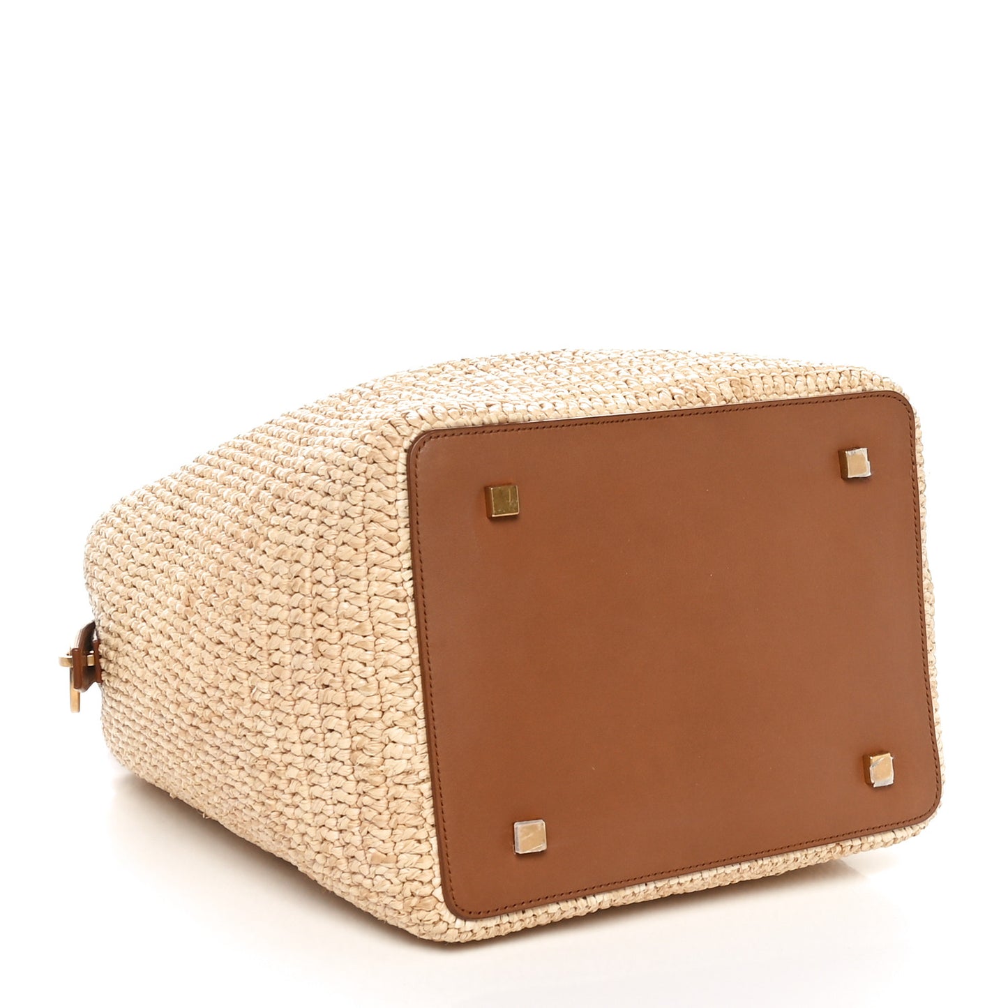 Raffia Vegetable Le 37 Bucket Bag Naturel Brick