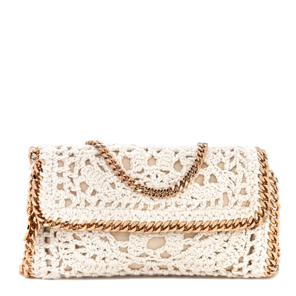 Stella McCartney Cotton Crochet Falabella Crossbody Bag White 1 of 10