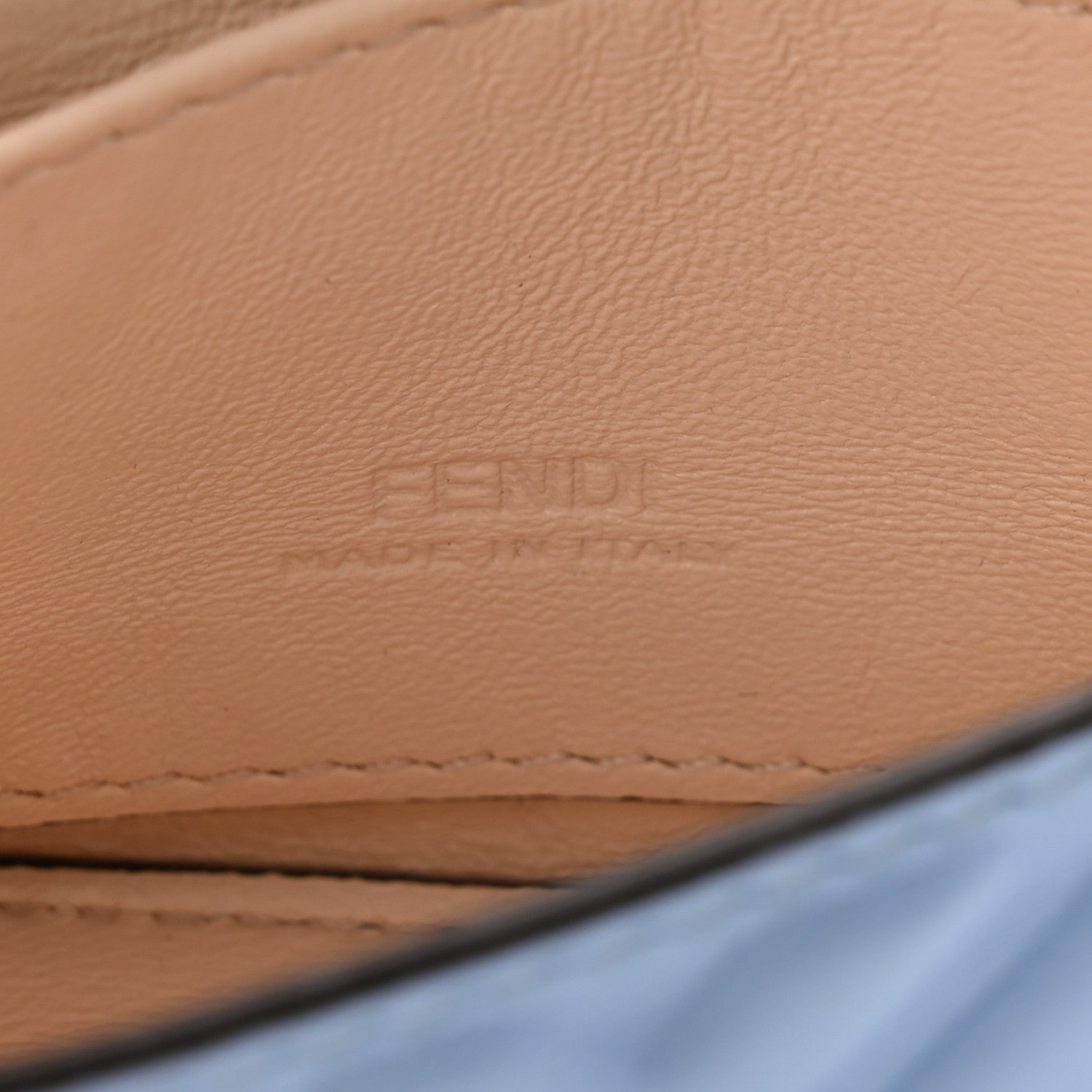 Fendi Nappa Matisse FF Embossed Nano Baguette Charm Placid Blue 6 of 7