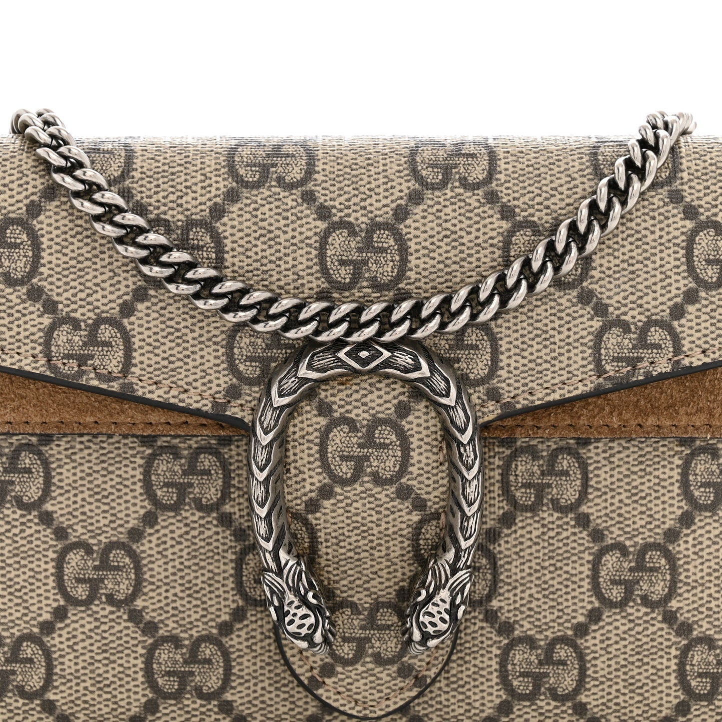 GG Supreme Monogram Super Mini Dionysus Shoulder Bag Taupe