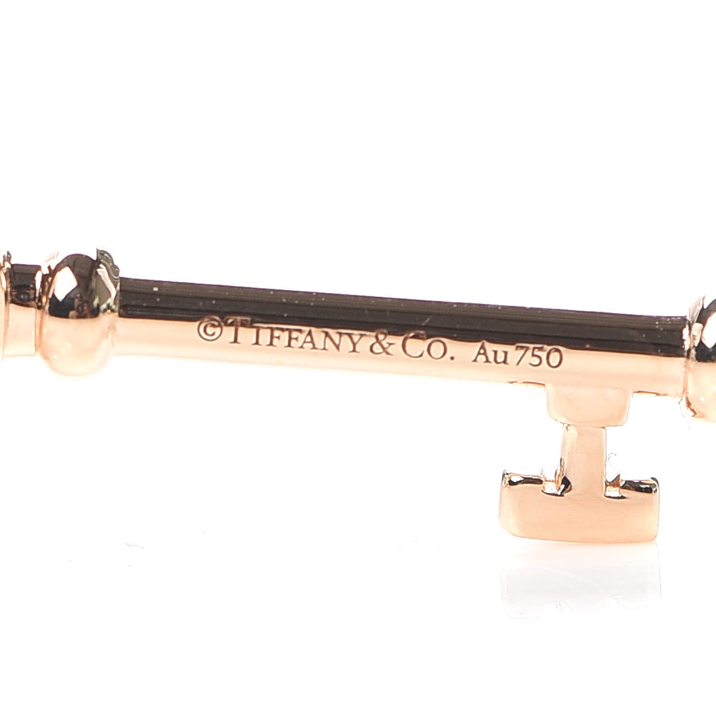 18K Rose Gold Ruby Atlas Pierced Key Pendant