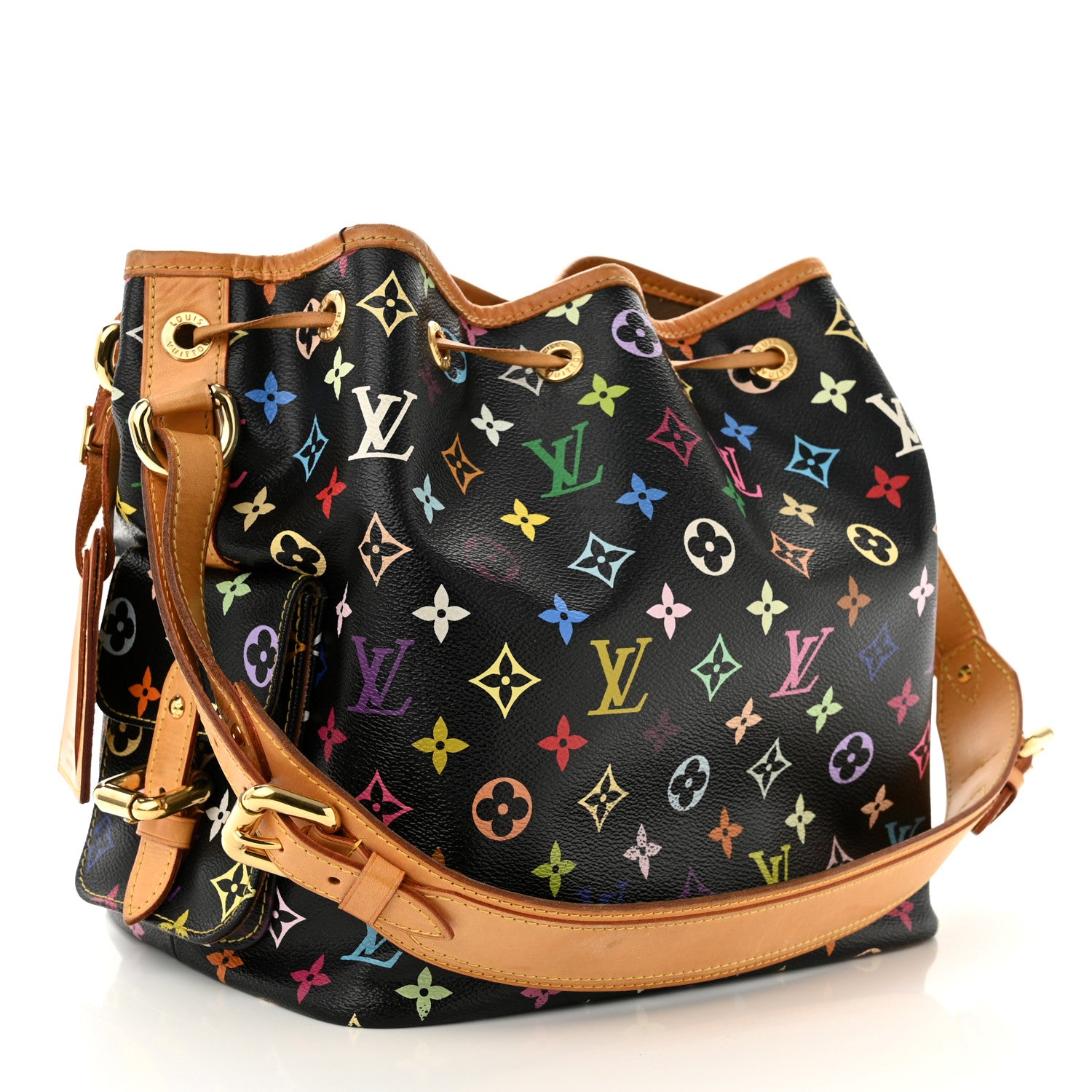 Louis Vuitton Monogram Multicolor Petit Noe Black 3 of 12