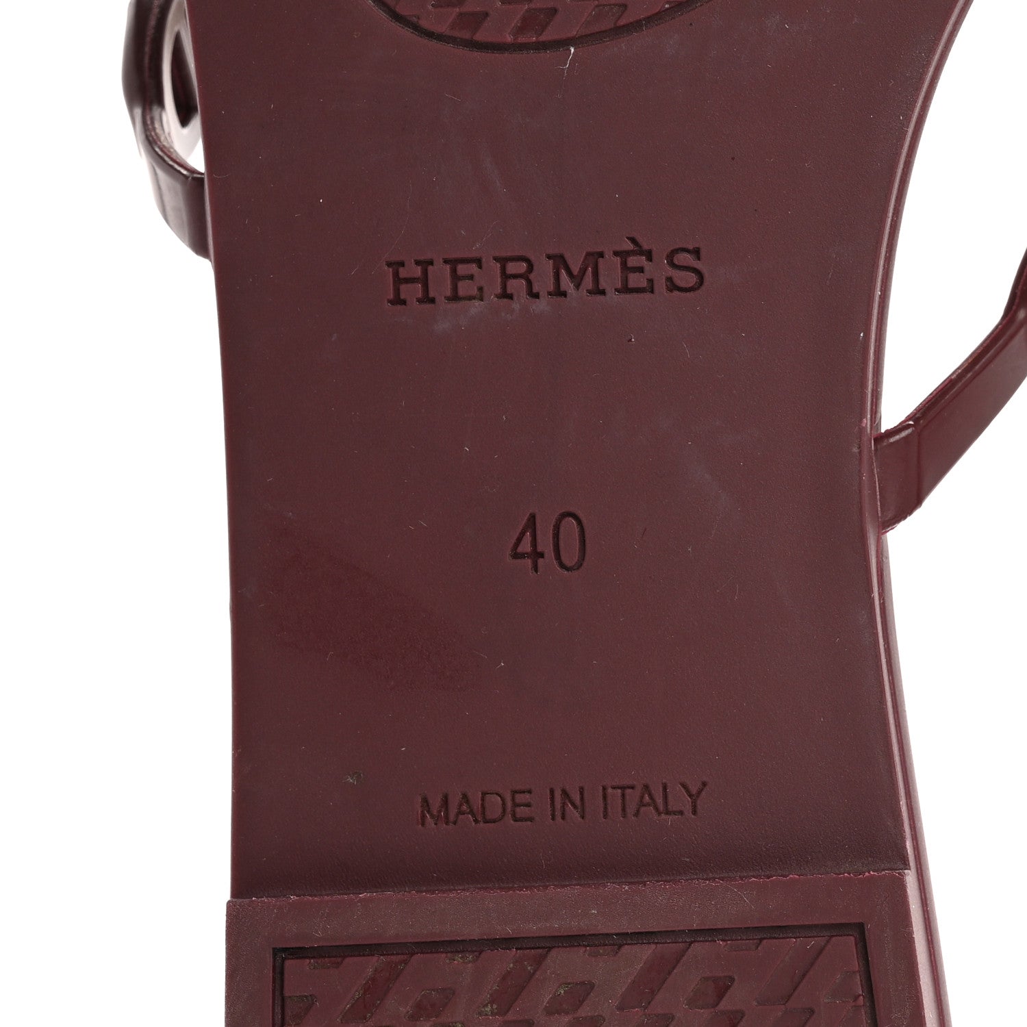 Hermes TPU Rivage Sandals 40 Bordeaux 8 of 9