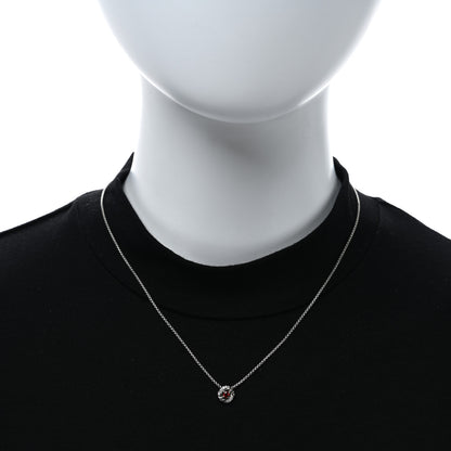 David Yurman Sterling Silver Diamond Garnet 8mm Petite Infinity Pendant Necklace 2 of 5