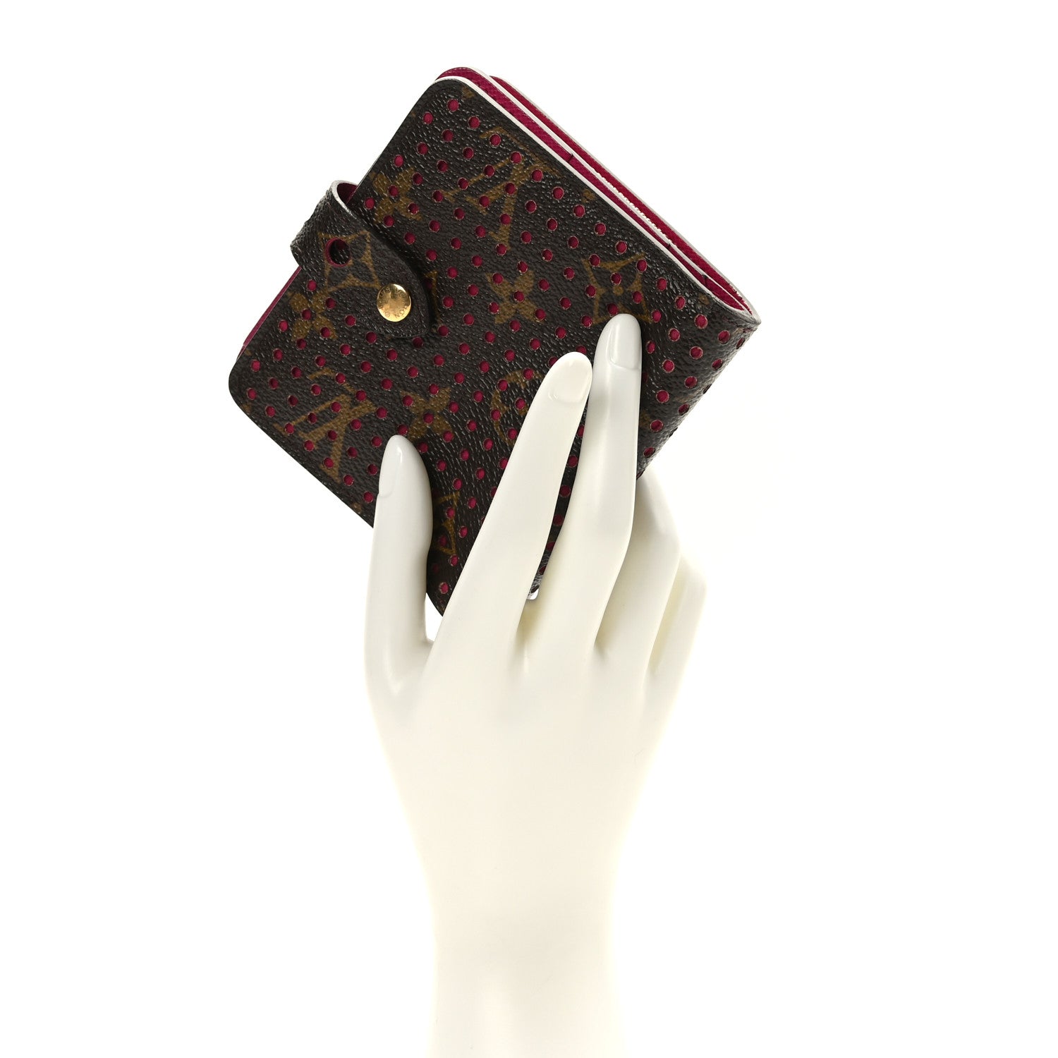 Louis Vuitton Monogram Perforated Compact Zipped Wallet Fuchsia 2 of 7