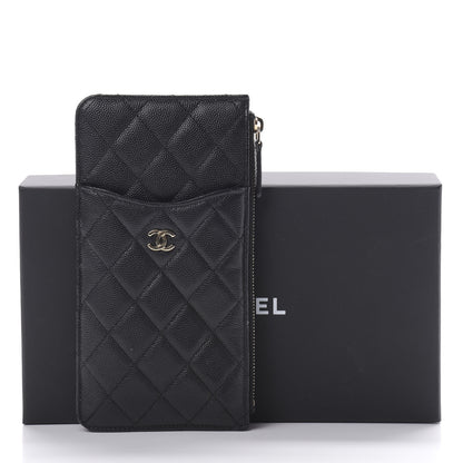 Chanel Caviar Quilted Classic Flat Wallet Pouch Black 9 of 9