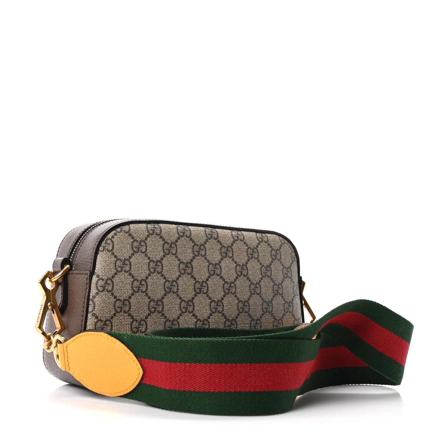 Gucci GG Supreme Monogram Web Neo Vintage Shoulder Bag Beige New Acero Crop 4 of 19