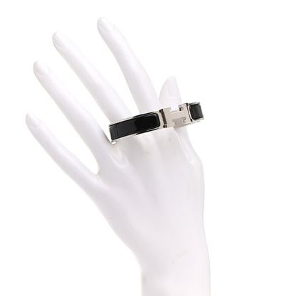 Hermes Enamel Narrow Clic Clac H Bracelet PM Black 2 of 5