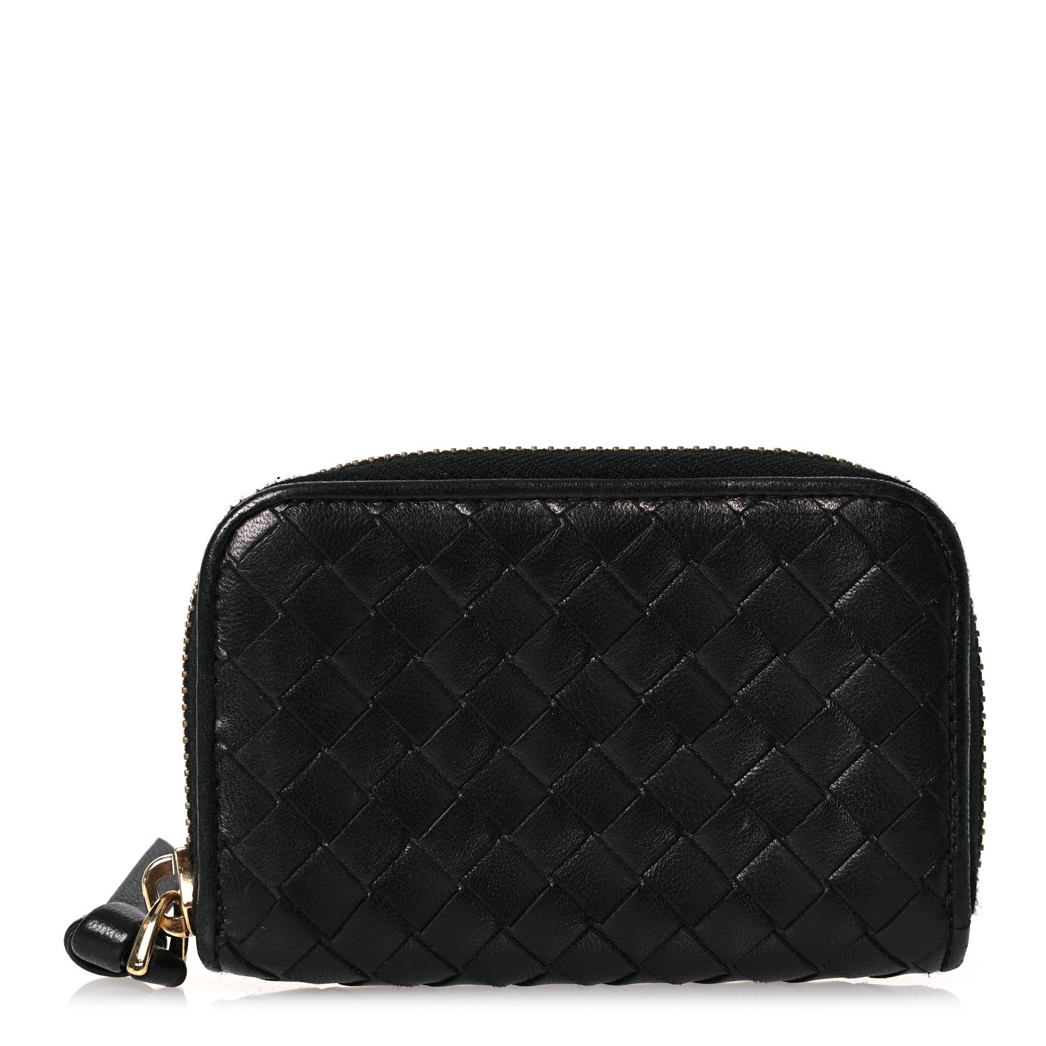 Bottega Veneta Nappa Intrecciato Zip Around Coin Purse Black 1 of 10