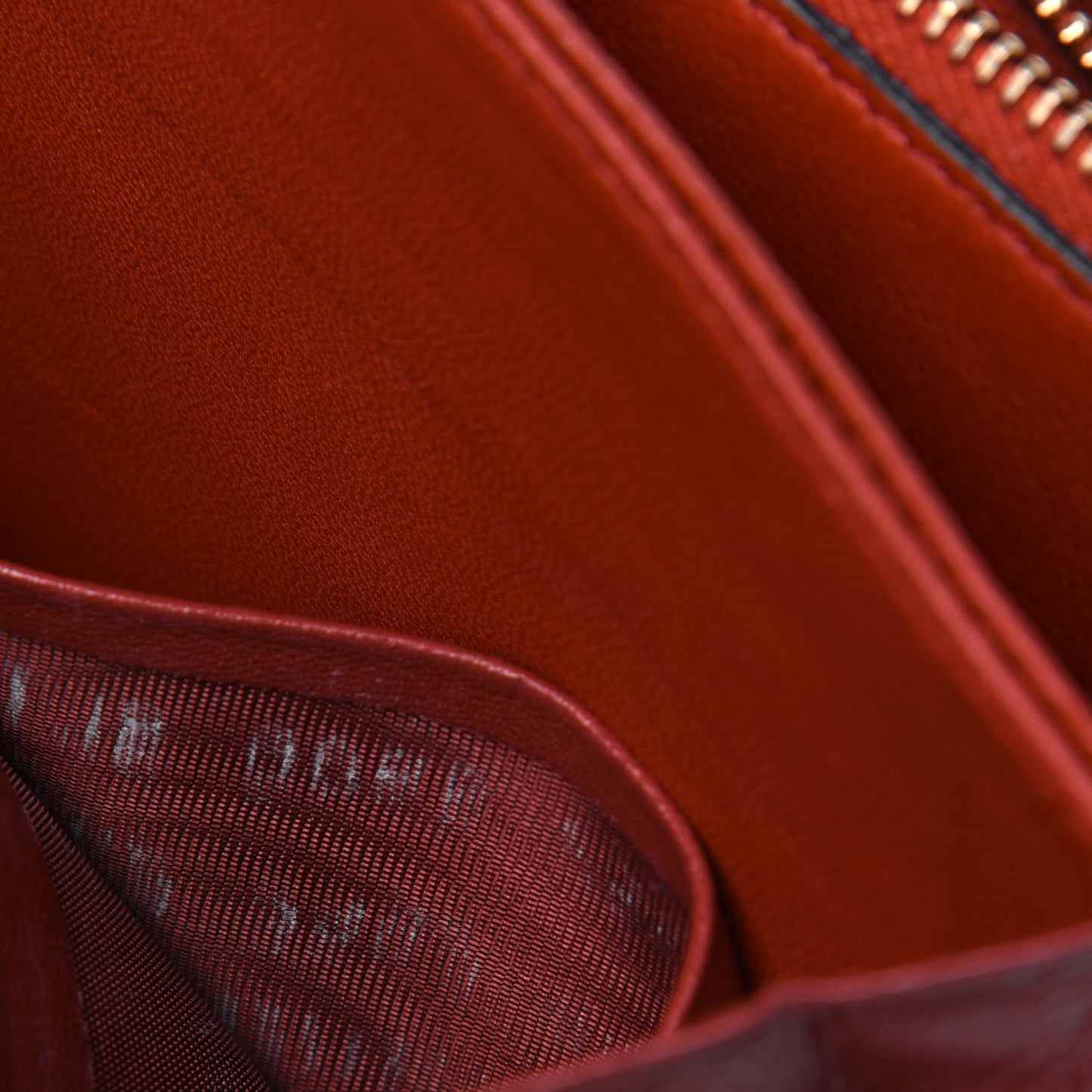 Nappa Rockstud Spike Zip Around Wallet Rubino