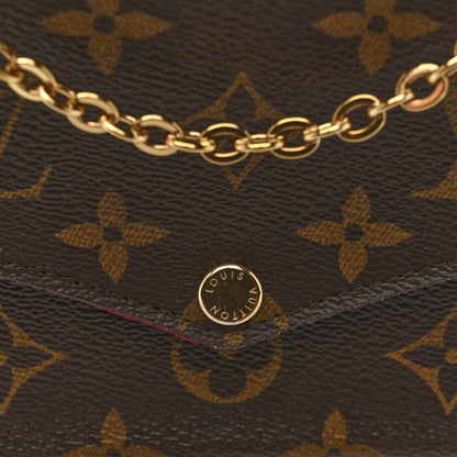 Louis Vuitton Monogram Pochette Felicie Chain Wallet Fuchsia 12 of 16