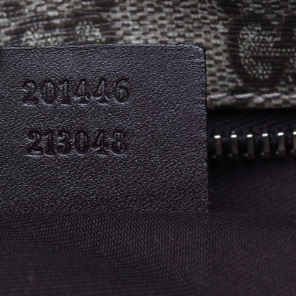 Gucci GG Supreme Monogram Medium Flat Messenger Bag Dark Brown 9 of 16
