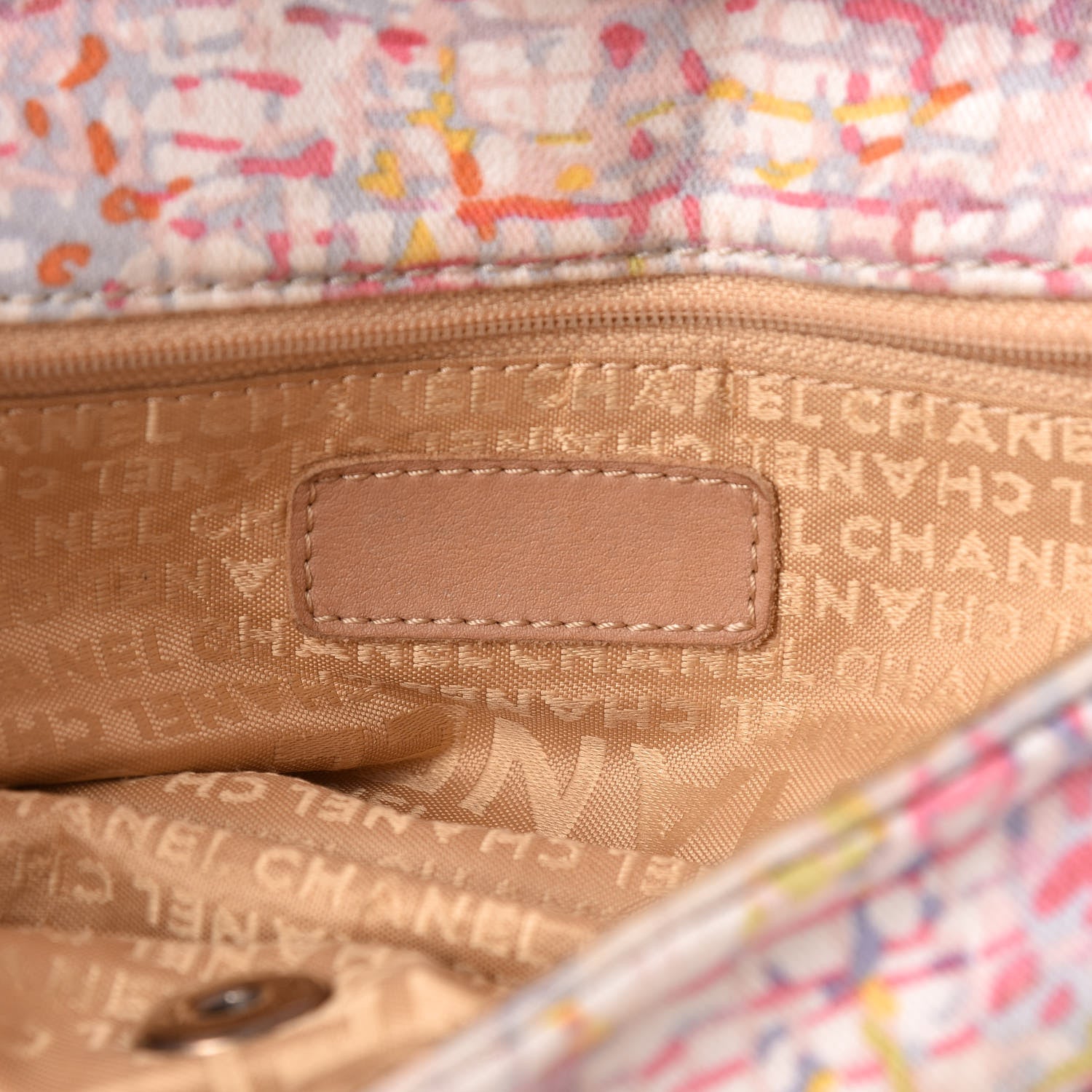 Chanel Canvas Watercolor Tweed Print Clover Small Flap Multicolor 8 of 13