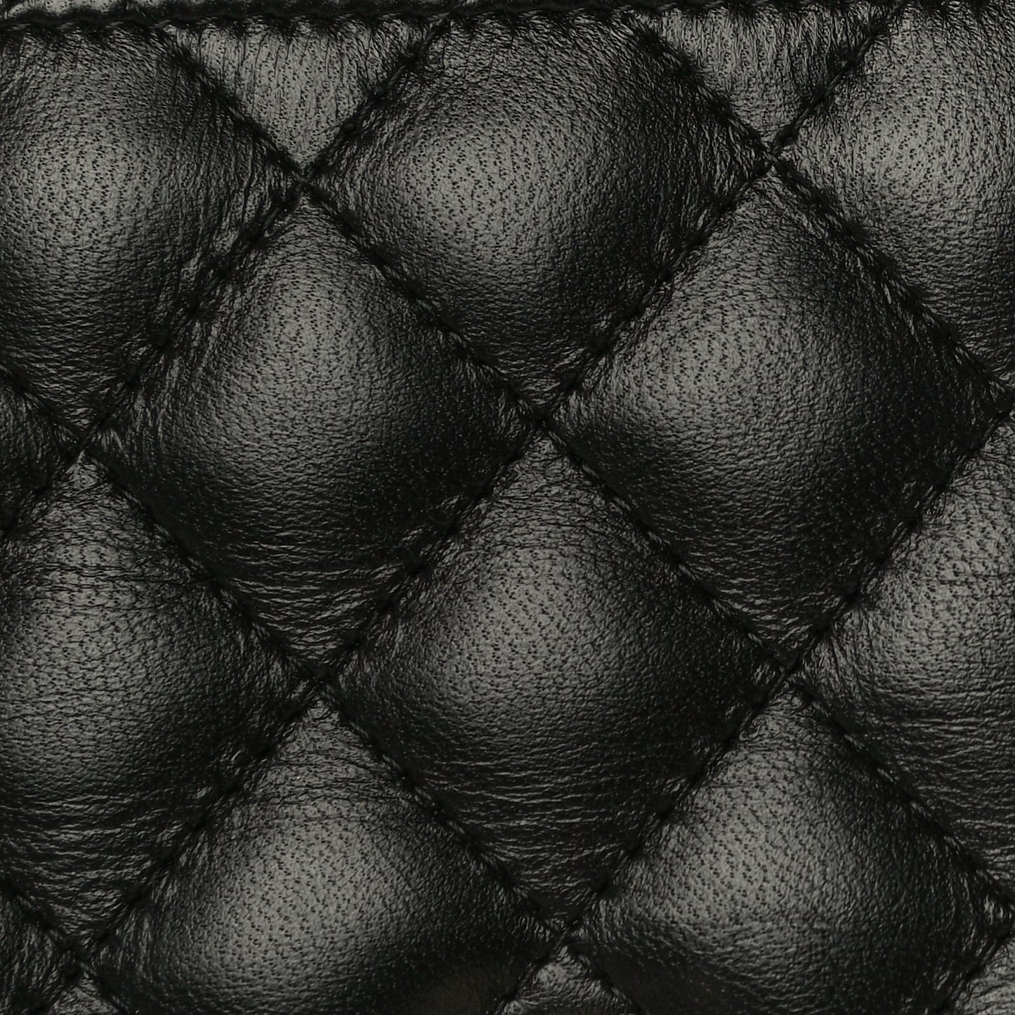 Lambskin Quilted Mini Square Flap Black