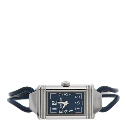 Jaeger-LeCoultre Stainless Steel Calfskin Diamond 16.3mm Reverso One Cordonnet Quartz Watch Blue Q326858J 2 of 5
