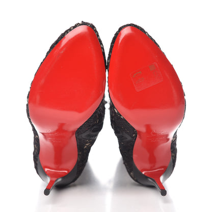 Christian Louboutin Mesh Guipure Wax Lace Kid Tennissina 100 Tall Boots 36.5 Black 5 of 10