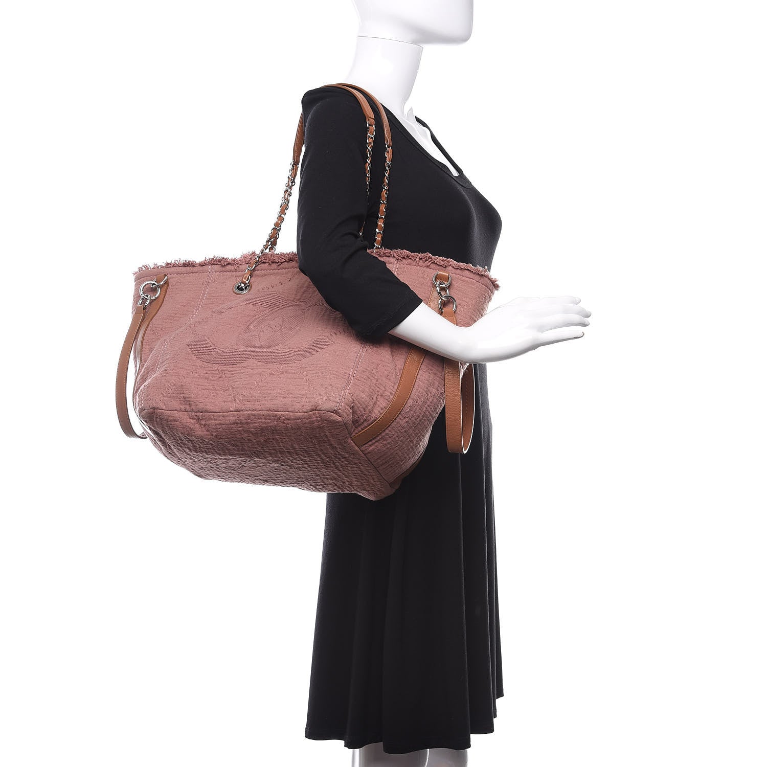 Chanel Canvas Small Double Face Tote Pink 2 of 13