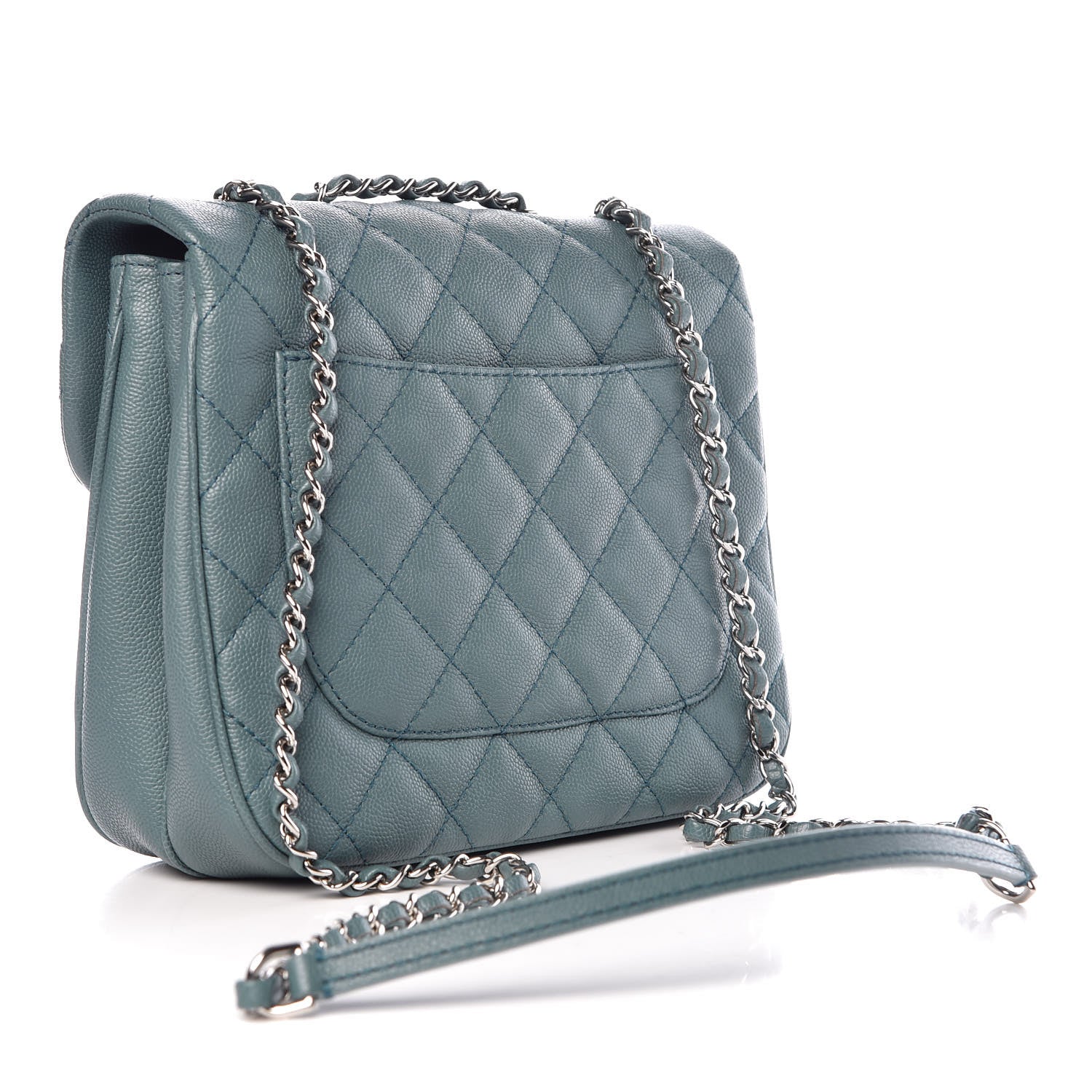 Chanel Caviar Quilted Medium Urban Companion Flap Blue 3 of 7