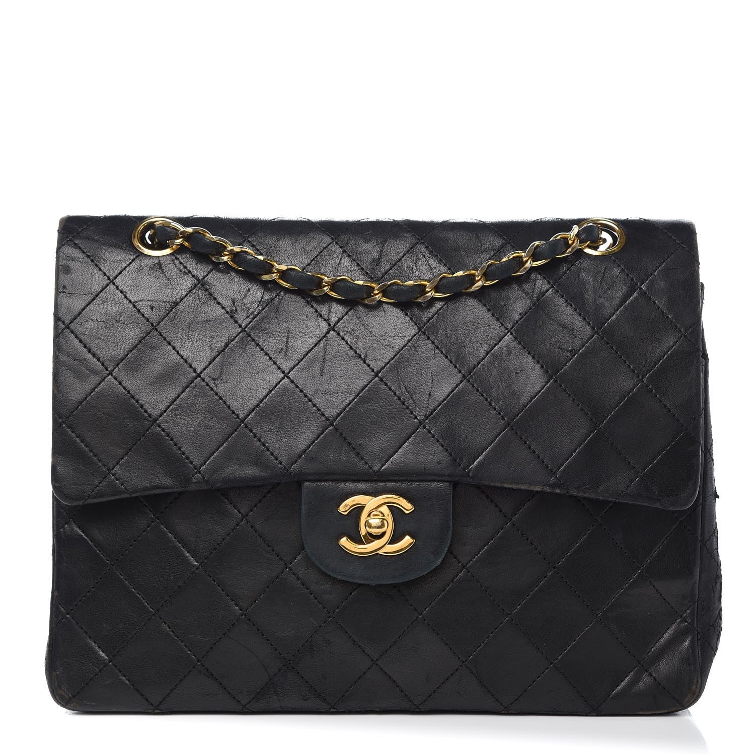 Chanel Lambskin Quilted Medium Double Flap Black 1 of 19
