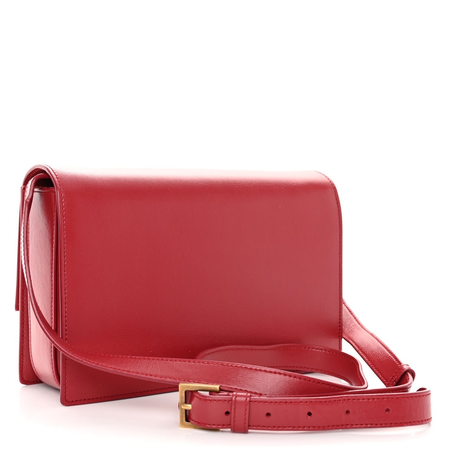 Saint Laurent Smooth Calfskin Suede Medium Bellechasse Red 3 of 12