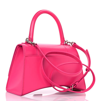 Balenciaga Shiny Box Calfskin Small Hourglass Top Handle Bag Acid Fuchsia 3 of 12