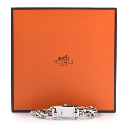 Hermes Stainless Steel Diamond 17mm Nantucket Jete De Diamants Quartz Watch 6 of 6