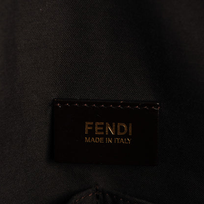 Fendi Zucca Vitello Artic Convertible Tote Tobacco Castagna 6 of 8