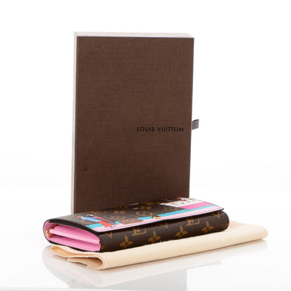 Louis Vuitton Monogram 2016 Christmas Animation Sarah Wallet Rose Ballerine 4 of 7