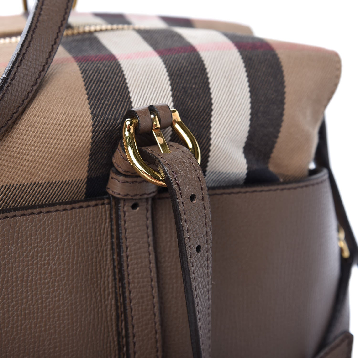 Burberry Grainy Calfskin House Check Mason Diaper Tote Tan 10 of 13
