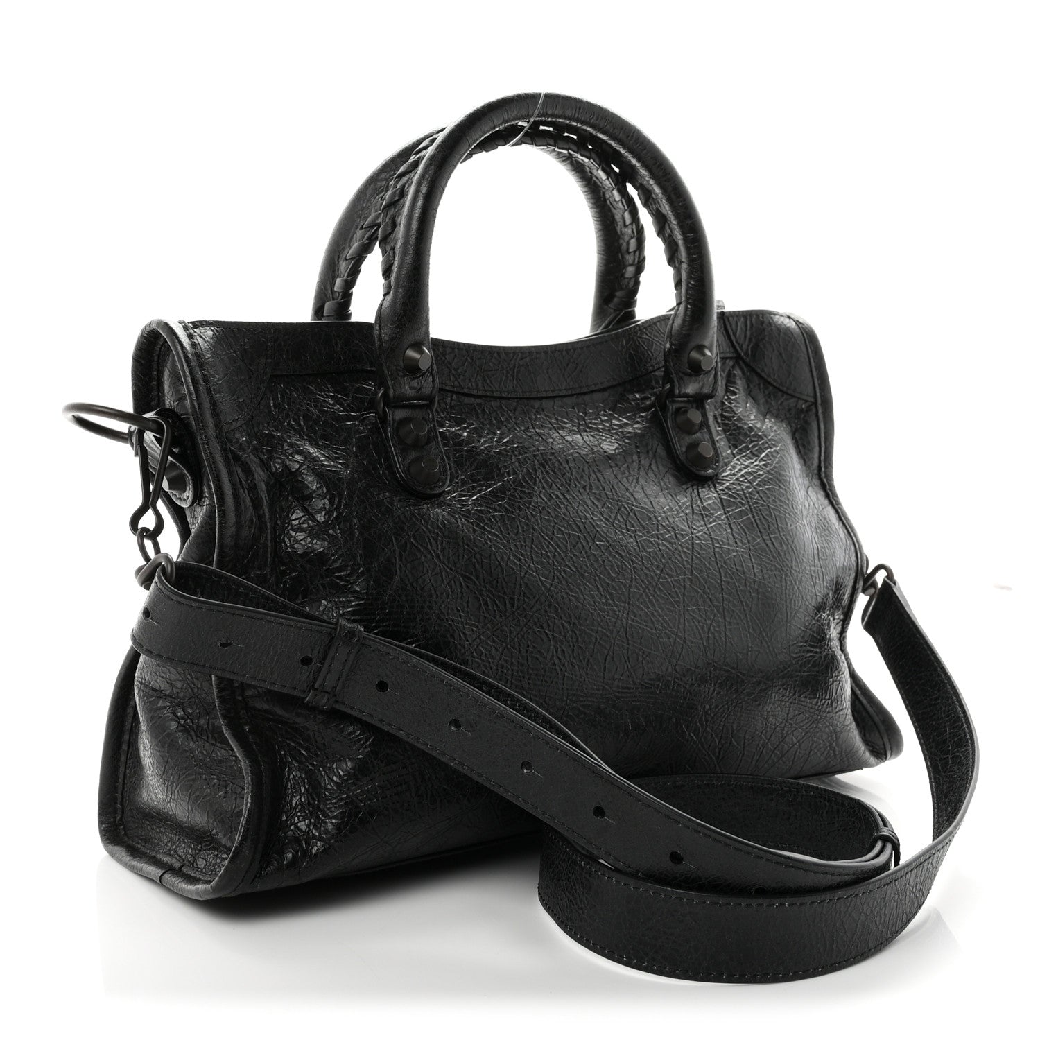 Balenciaga Agneau Arena Classic Hardware Charms Small Le City Black 3 of 10