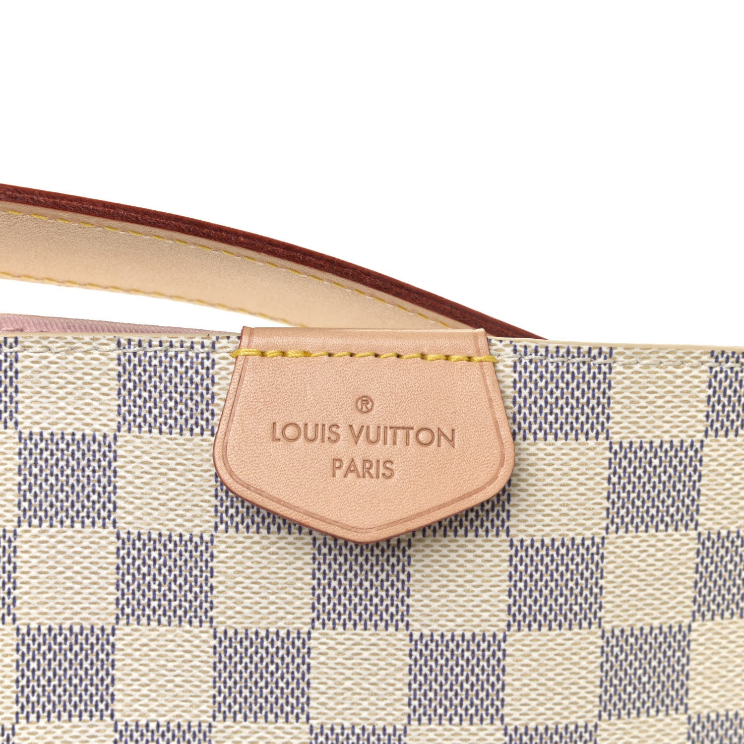 Louis Vuitton Damier Azur Graceful MM Rose Ballerine 10 of 10