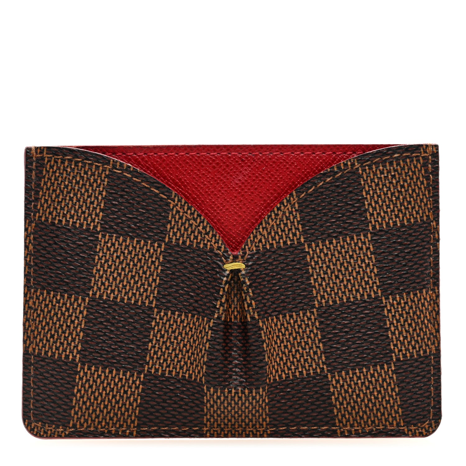 Louis Vuitton Damier Ebene Caissa Card Holder Cherry 1 of 8