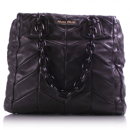 Miu Miu Leather Patchwork Harlequin Black 1 of 10