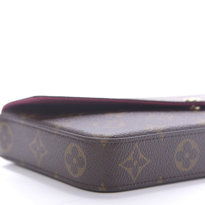 Louis Vuitton Monogram Pochette Felicie Chain Wallet Fuchsia 5 of 7