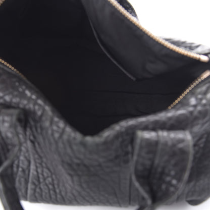 Alexander Wang Pebbled Lambskin Rocco Black Rose Gold Hardware 5 of 9