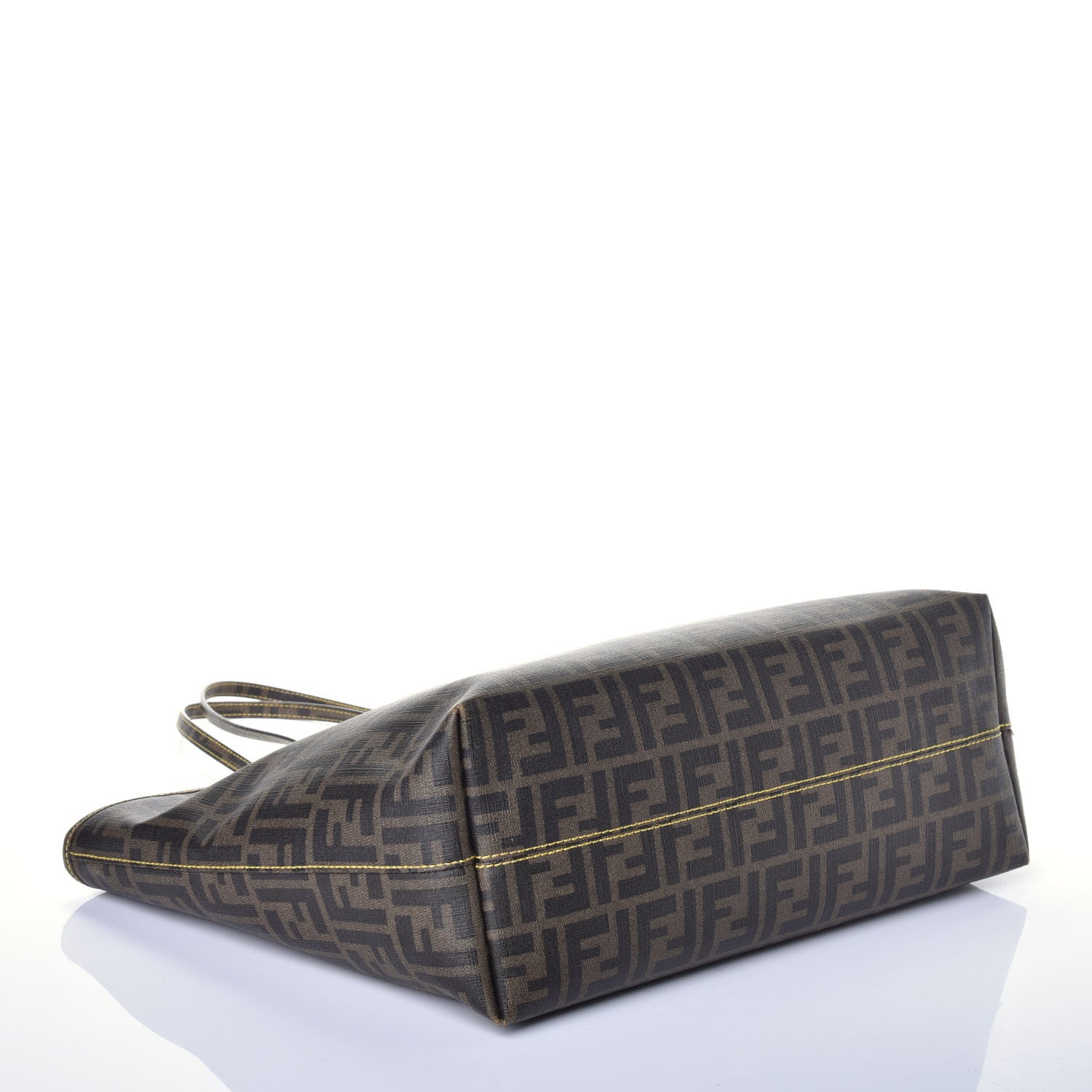 Fendi Zucca Spalmati Medium Roll Tote Tobacco Giallo 4 of 12