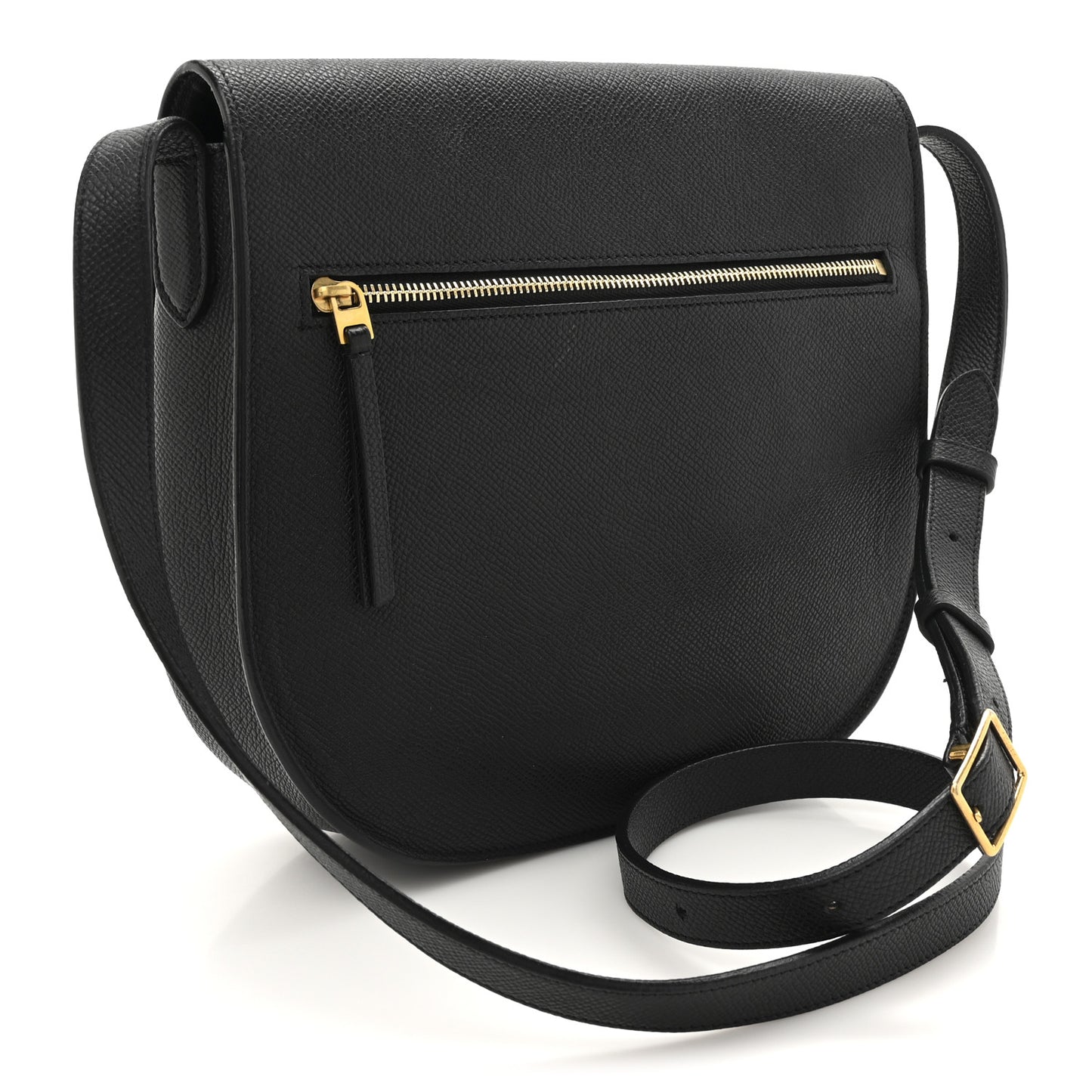 Grained Calfskin Small Trotteur Black