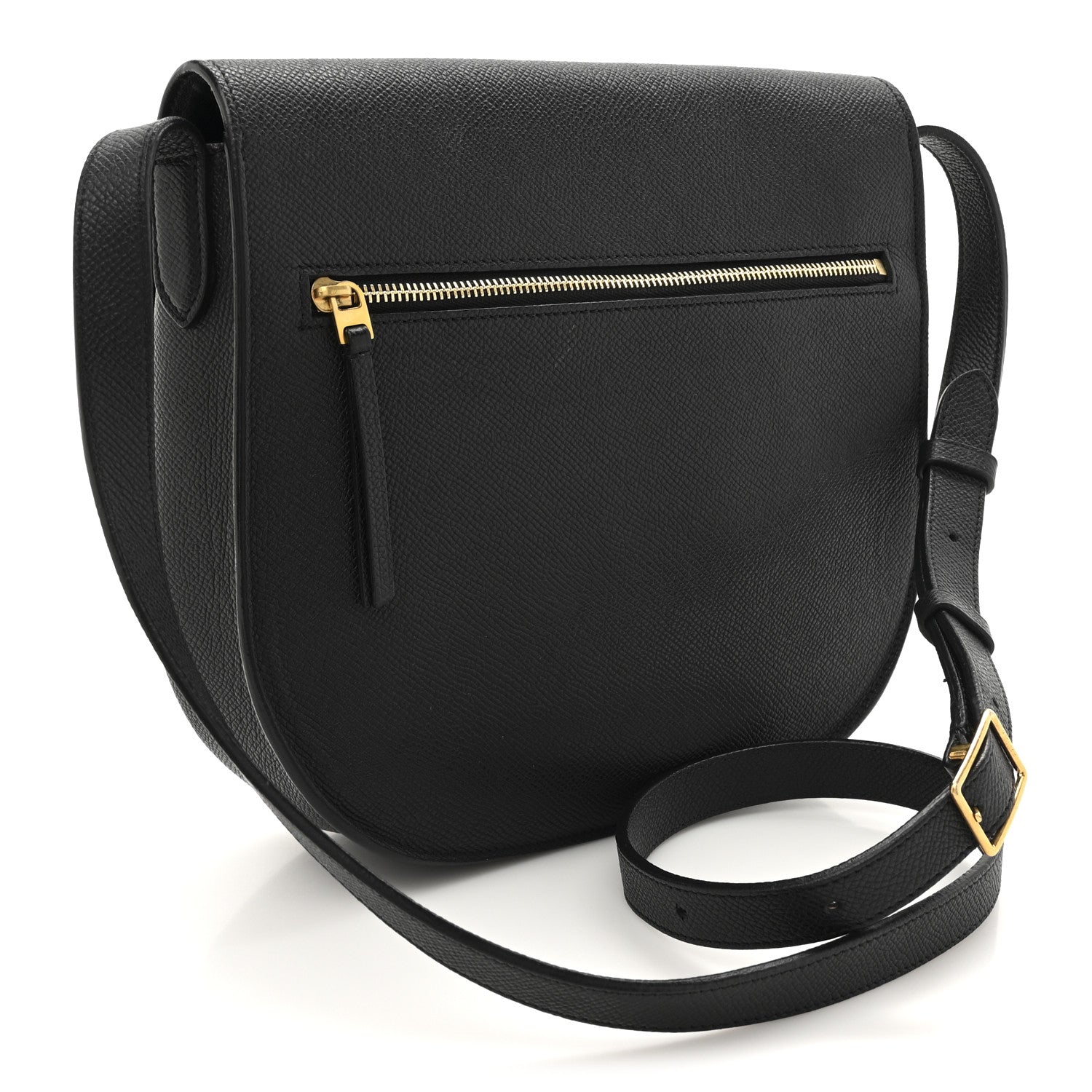 Celine Grained Calfskin Small Trotteur Black 3 of 10