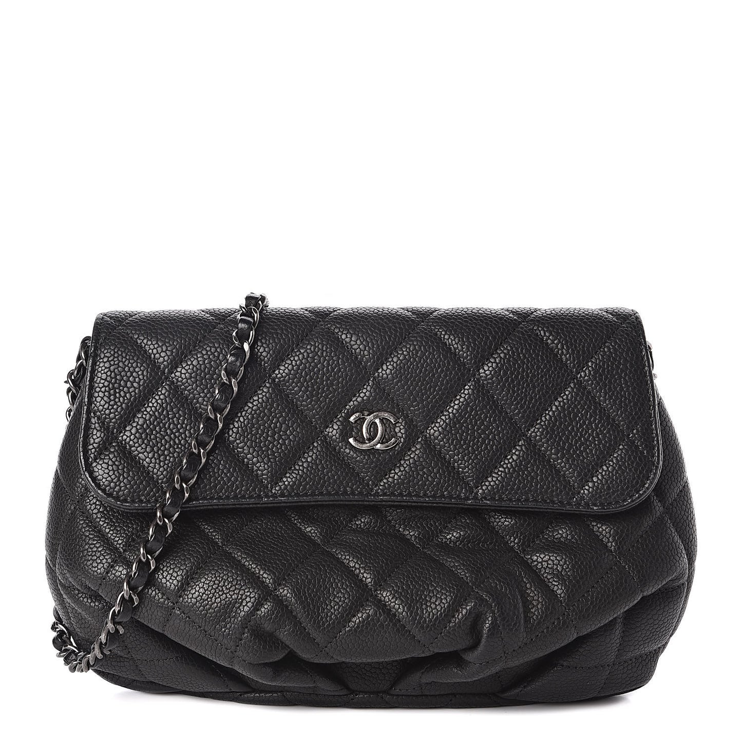 Caviar Quilted Crossbody Bag Black