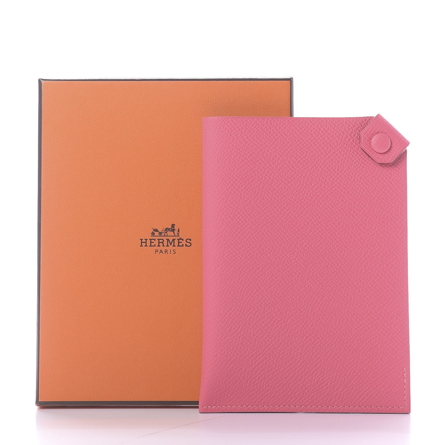 Hermes Epsom Tarmac PM Passport Holder Rose Azalee 7 of 7