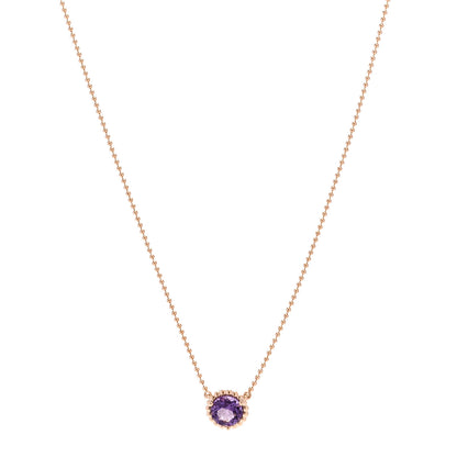 Tiffany 18K Rose Gold Amethyst Sparklers Octagonal Pendant Necklace 1 of 6
