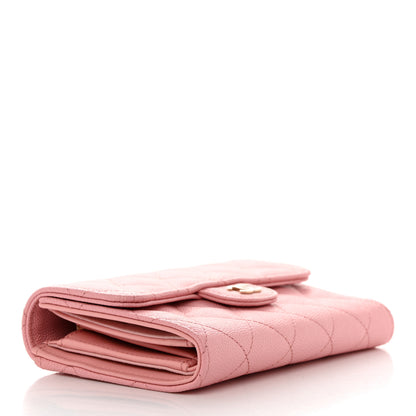 Chanel Caviar Quilted Medium Flap Wallet Pink 4 of 9