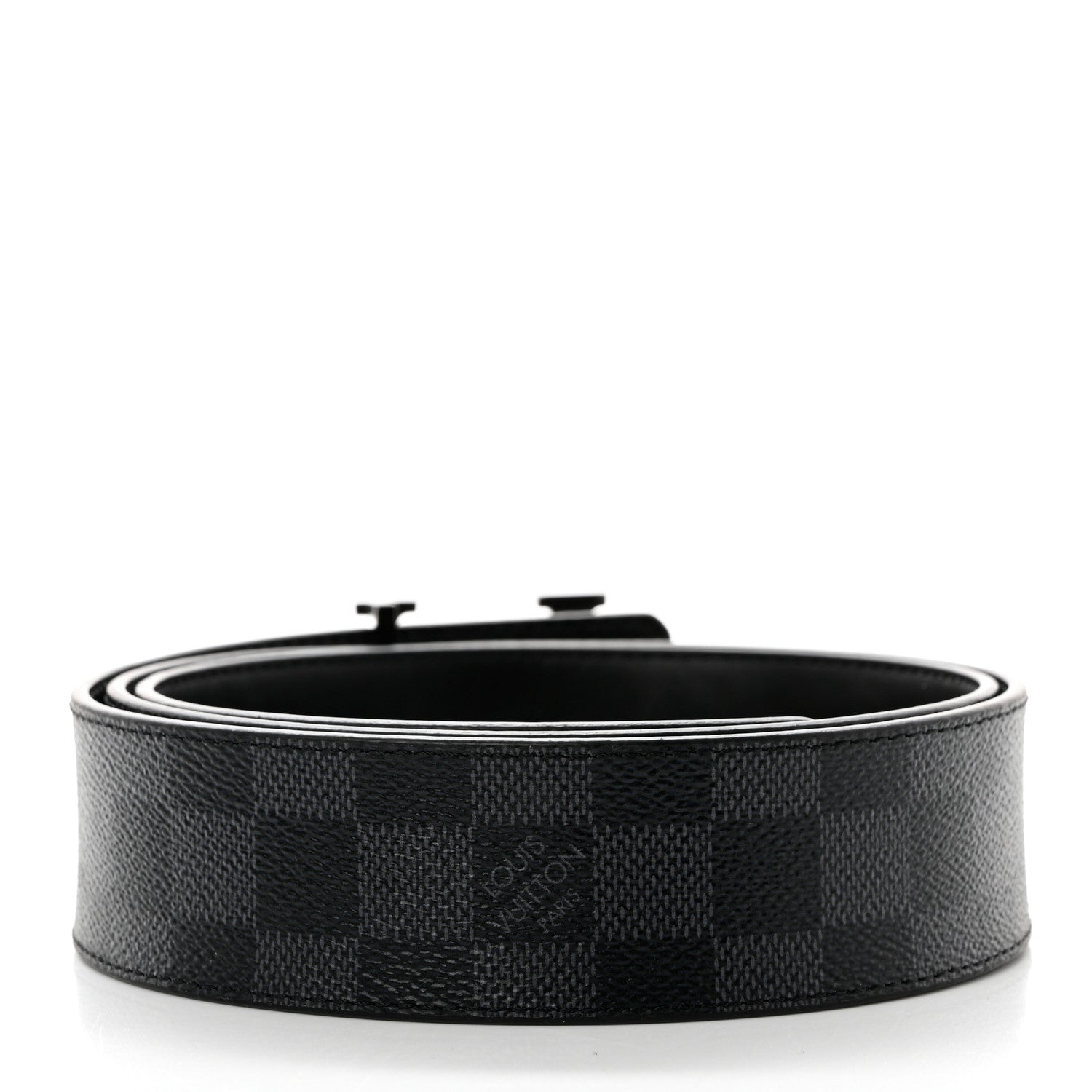Louis Vuitton Damier Graphite 40mm LV Initiales Belt 95 38 2 of 6