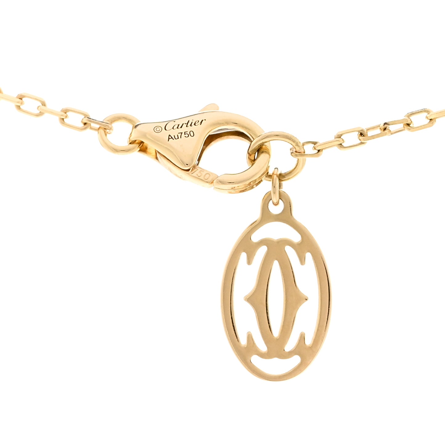18K Yellow Gold Diamond LM D'Amour Pendant Necklace
