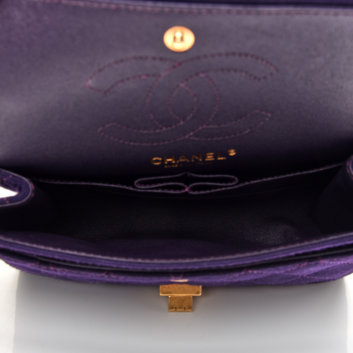 Chanel Jersey Quilted 2.55 Reissue 224 Flap Purple 5 of 11
