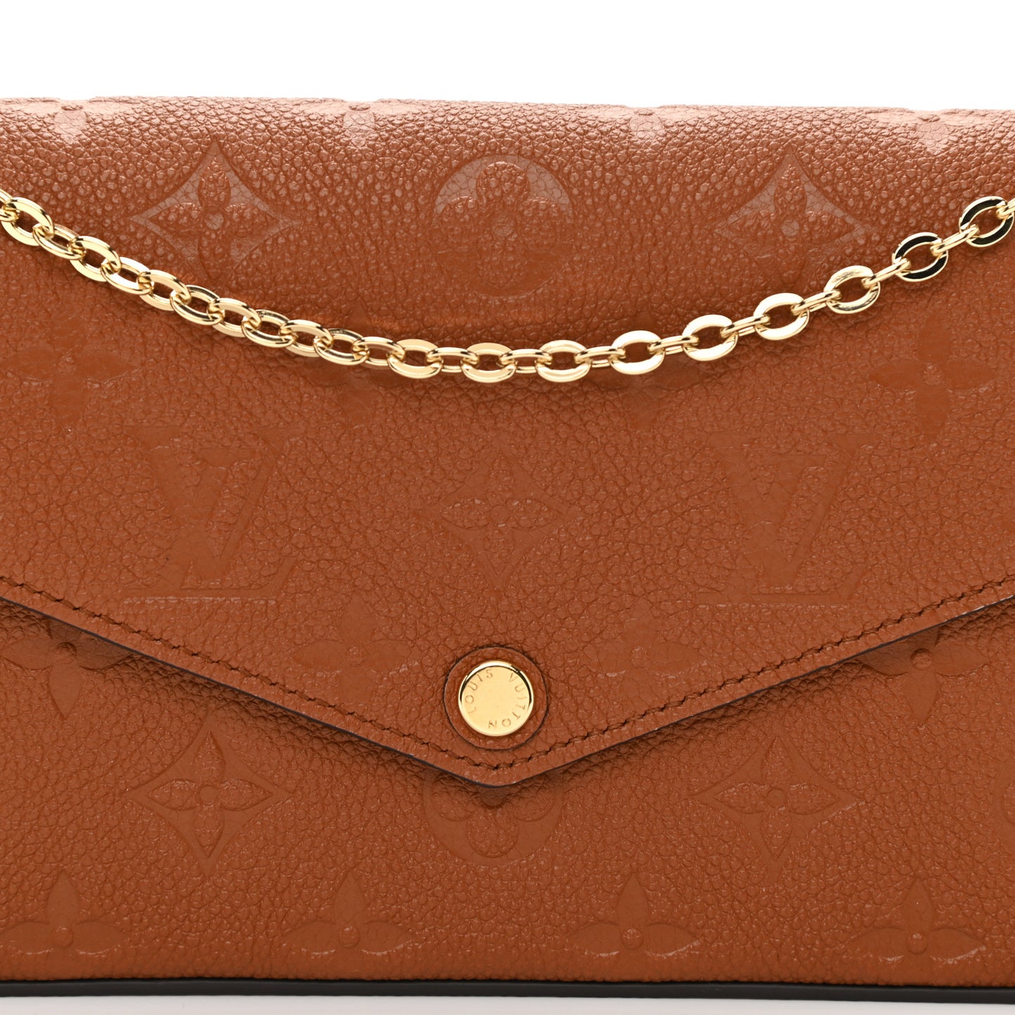 Empreinte Pochette Felicie Chain Wallet Cognac
