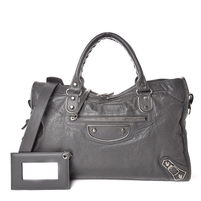 Balenciaga Agneau Silver Metallic Edge Hardware City Gris Cendre 1 of 14