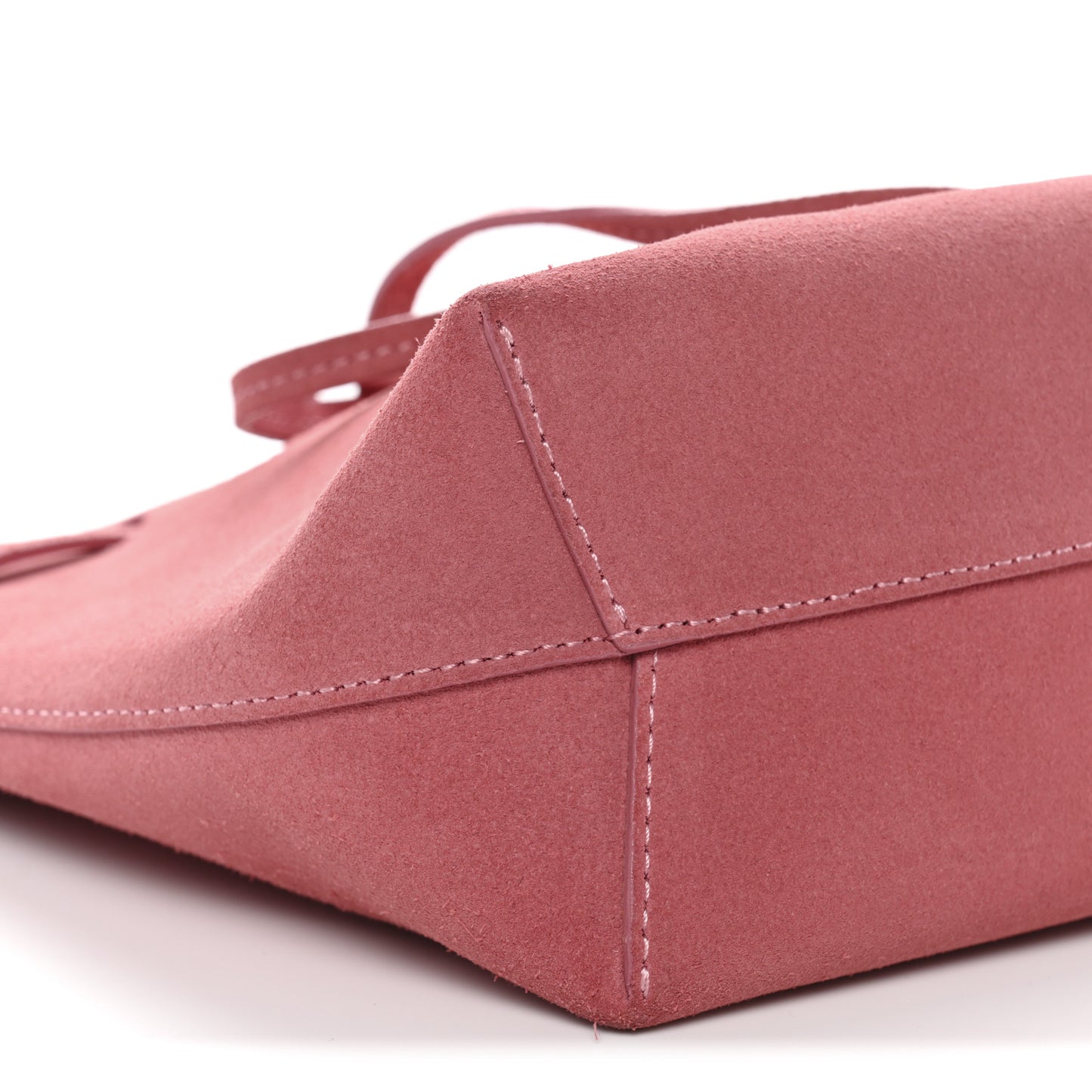 Suede Mini Mini Bucket Bag Blush