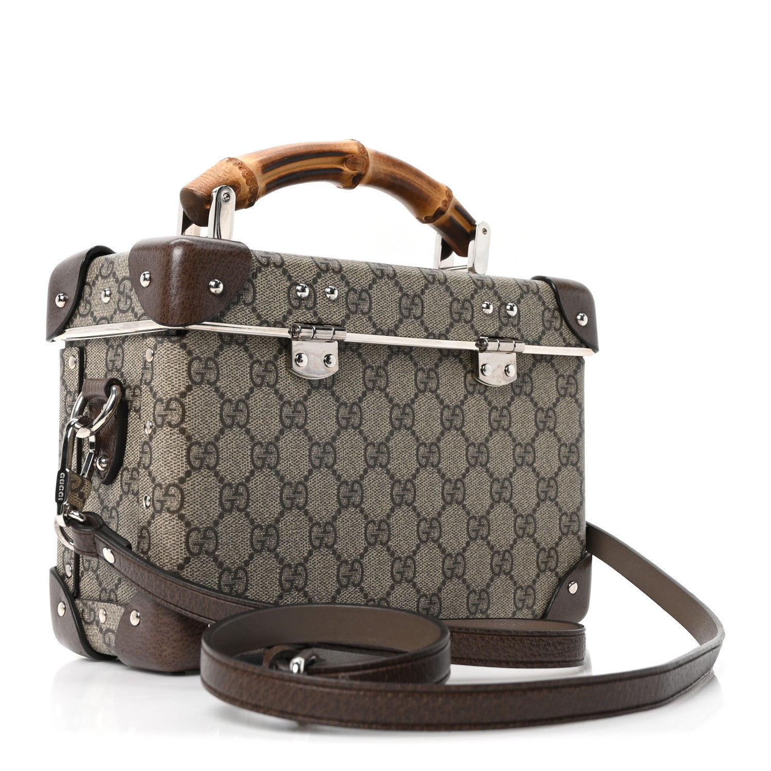 Gucci GG Supreme Monogram Globe-Trotter Beauty Case Brown 3 of 10