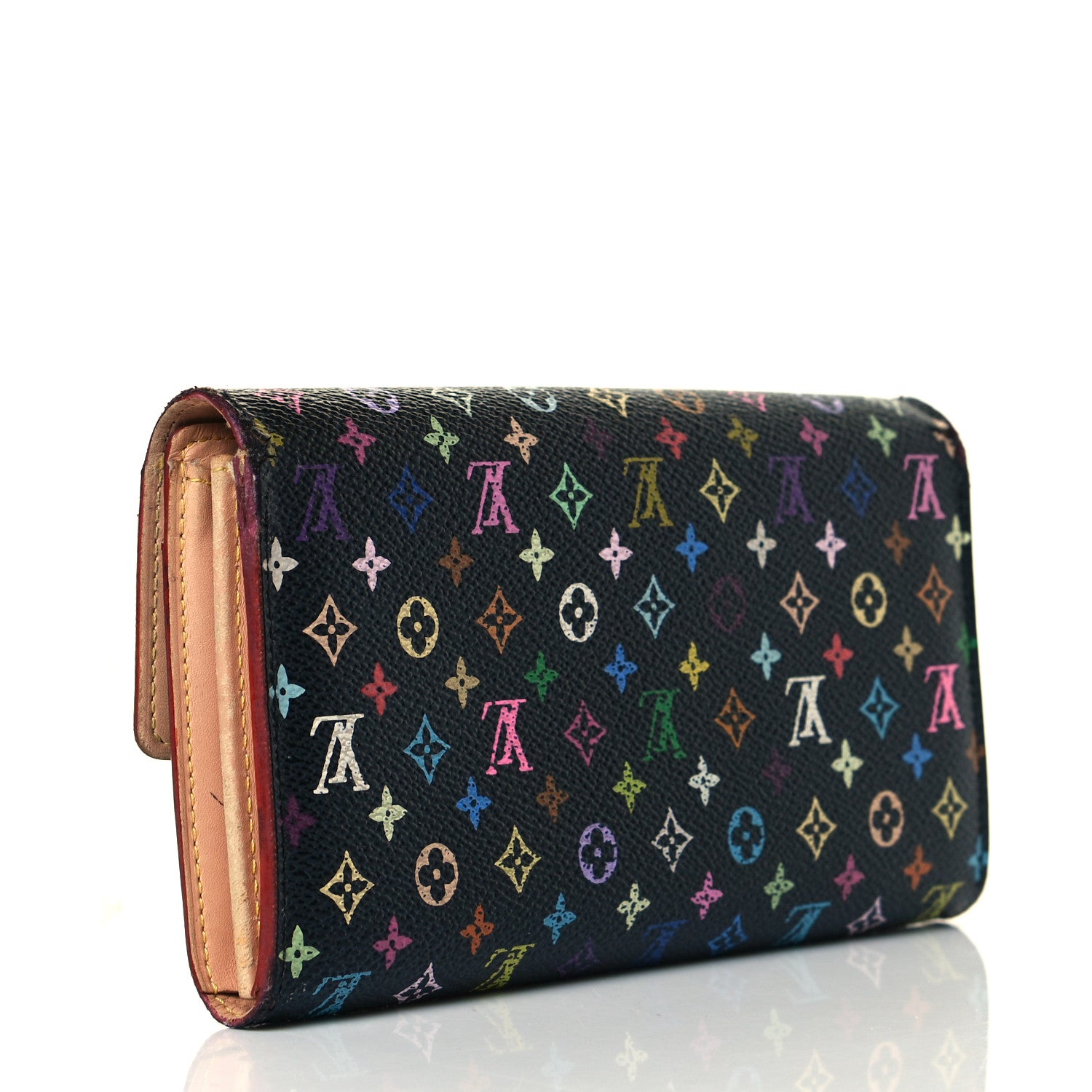 Louis Vuitton Monogram Multicolor Sarah Wallet Black 2 of 9